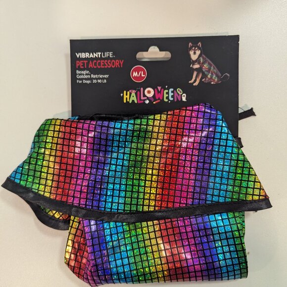 Vibrant Life Dog Rainbow Costume Cape - Size M/L - NWT - Picture 1 of 3